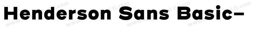 Henderson Sans Basic字体转换